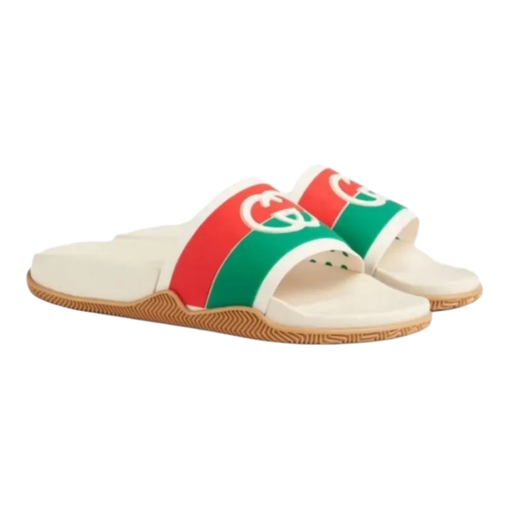 GUCCI SLIDES INTERLOCKING G ORANGE SIZE EU 40 - Picture 4 of 15